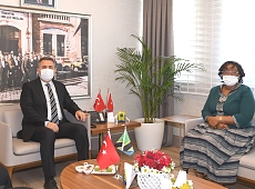 H.E Prof. Kiondo along with the Governor of Adana Mr. Suleyman Elban at Governor's Office.