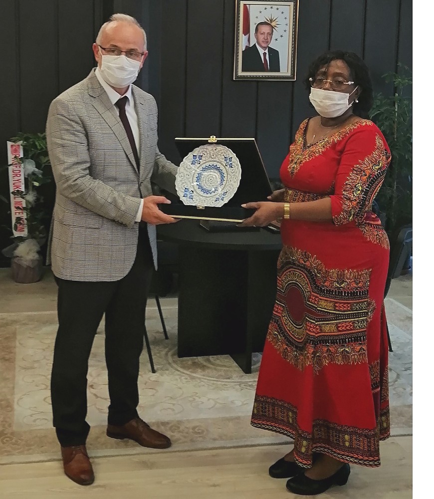 Ambassador Kiondo with the Rector Of 19 Mayıs University Prof. Dr. Unal