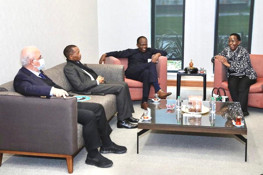 Ambassador Kiondo when arriving at the opening ceremony of the Compass Showroom.