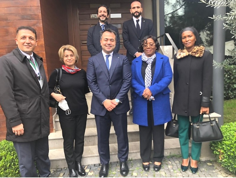 H.E Prof. Kiondo along with Afro-Turco Chairman Mr. Emre and members at Istanbul.