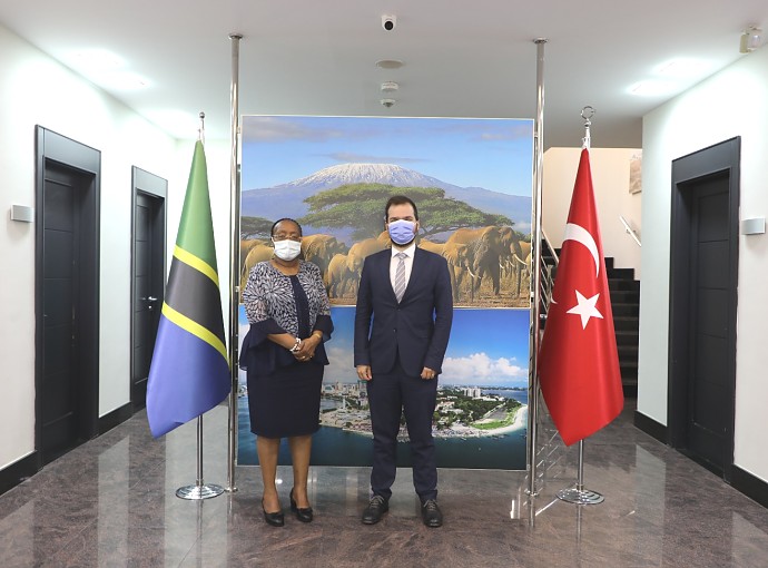 H.E Ambassador Prof Kiondo along with Mr. Pamuk at the Embassy in Ankara