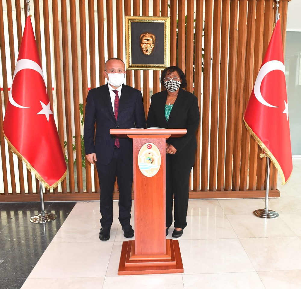H.E Prof. Kiondo along with the Governor of Denizli Mr.   Atıak at Governor's office, Denizli.