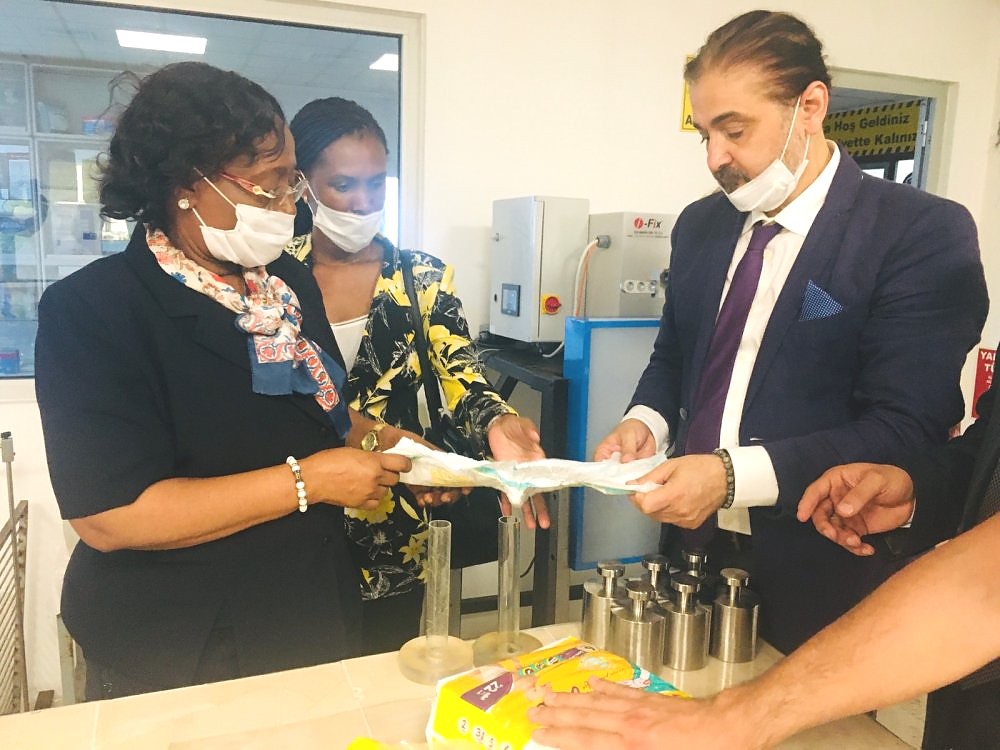 Ambassador Kiondo  with Chairman of Board Mr. Sefa while visited Recepoğlu Company.