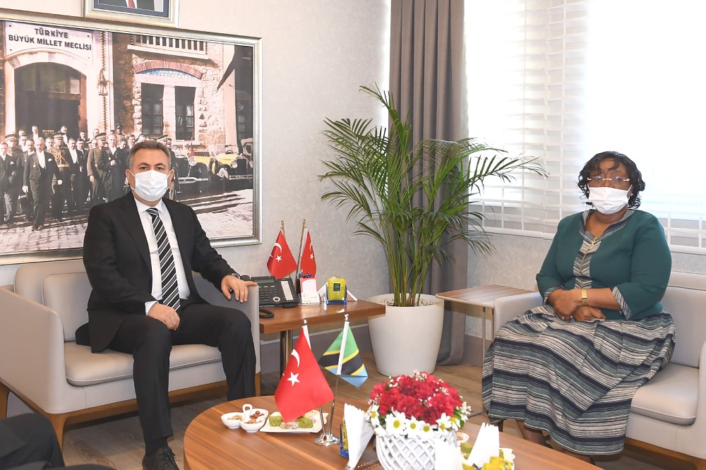 H.E Prof. Kiondo along with the Governor of Adana Mr. Suleyman Elban at Governor's Office.