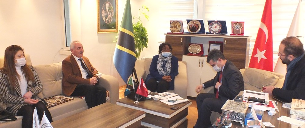 H.E the Ambassador during the meeting at SANKON headquarters in Ankara.