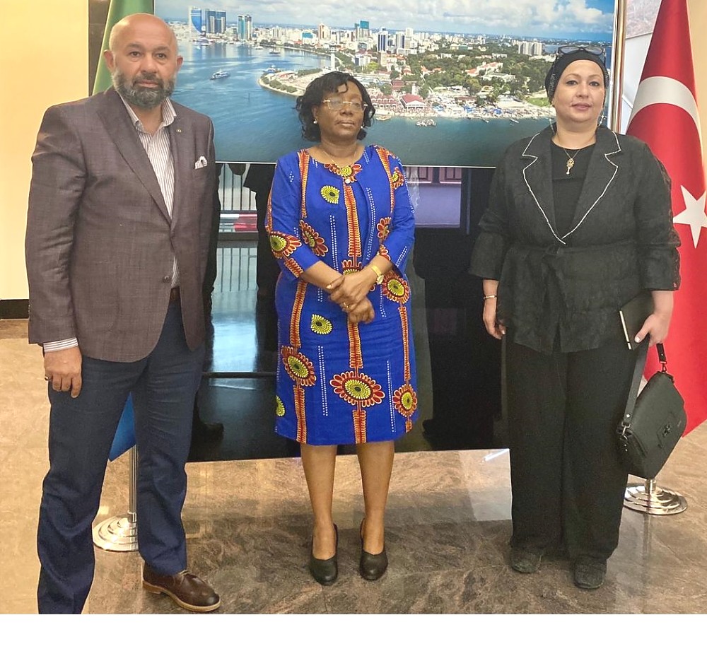 H.E Ambassador Prof. Kiondo along with Mr. Koprulu and MS. Sevlay at the Embassy of the United Republic of Tanzania Ankara